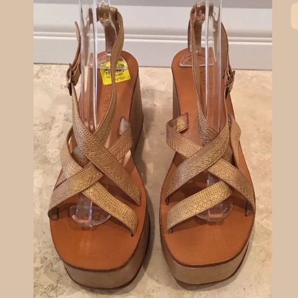 RALPH LAUREN COLLECTION Platform Sandals Italy NEW - Picture 2 of 8